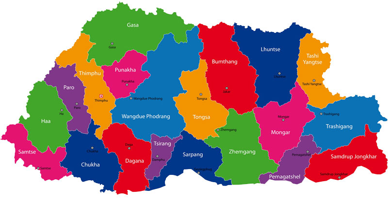 Bhutan Map
