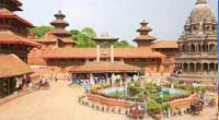 Krishna Temple standing prominently in Patan Durbar Square.