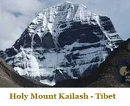 Mount Kailash, the revered sacred mountain in western Tibet, standing above the rocky plateau