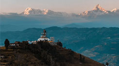 Pumdikot Shiva Temple hike with panoramic views of Pokhara and the Annapurna Himalayas