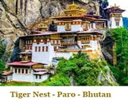 Tiger's Nest Monastery (Paro Taktsang), the iconic Buddhist monastery on a cliff in Paro, Bhutan.